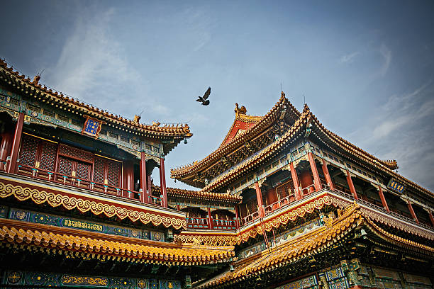 istock Traditional Chinese architectural roof 610691616