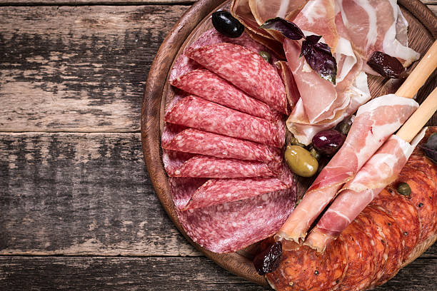 istock Traditional spanish tapas or italian antipasti 610693128