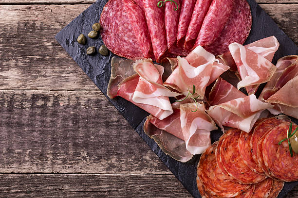 istock Traditional spanish tapas or italian antipasti 610693290