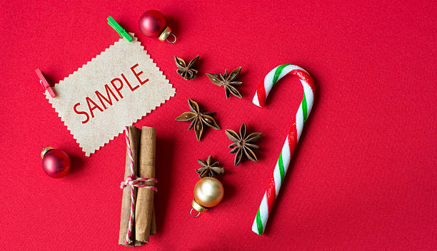 istock New year card with cinnamon and star anise, candy 610744372