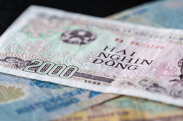 istock Background from banknotes. Vietnamese Dong 610744726