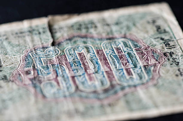istock Obsolete banknote in five hundred Russian rubles, 1919 year 610745434