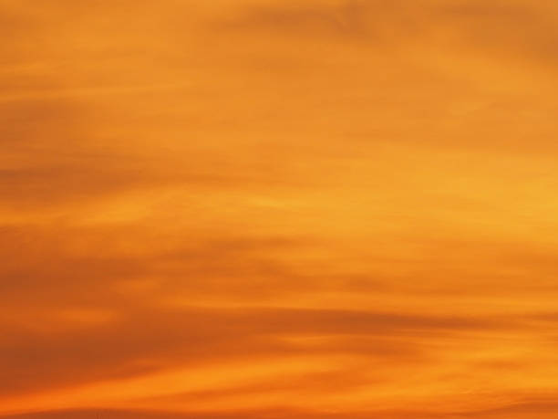istock Blur beautiful bright orange sky at sunset sunrise background. 610747294