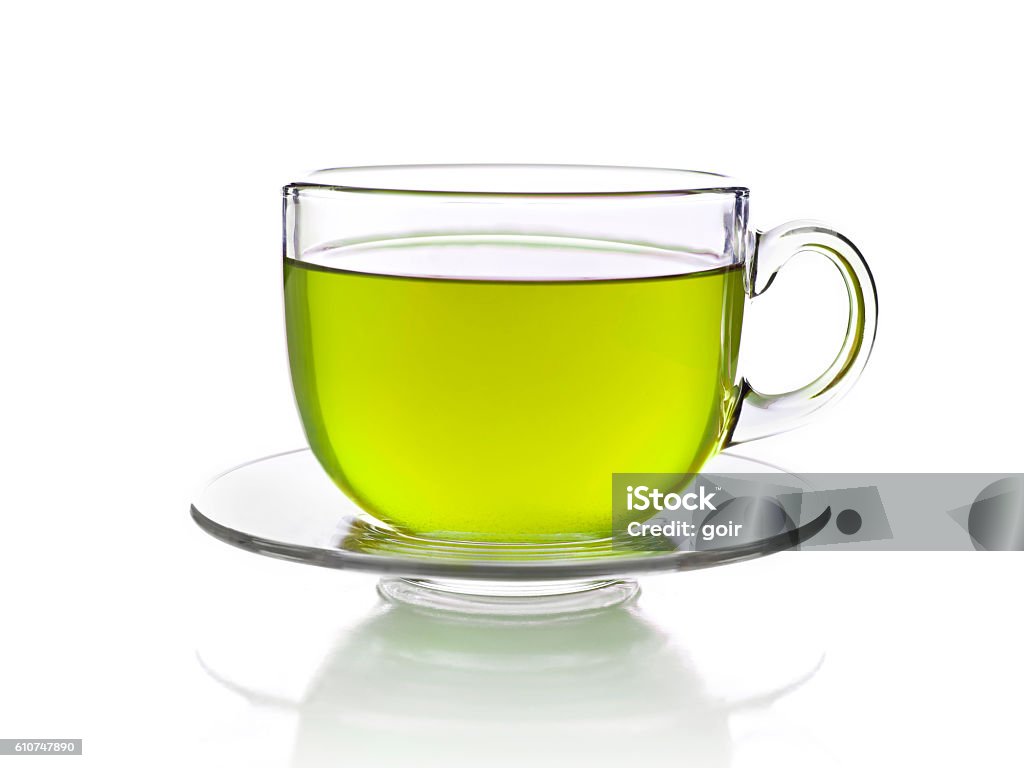 Green tea cup Cup of tea, isolated on white Green Tea Stock Photo