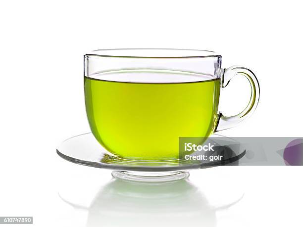 Green Tea Cup Stock Photo - Download Image Now - Green Tea, Cup, White Background