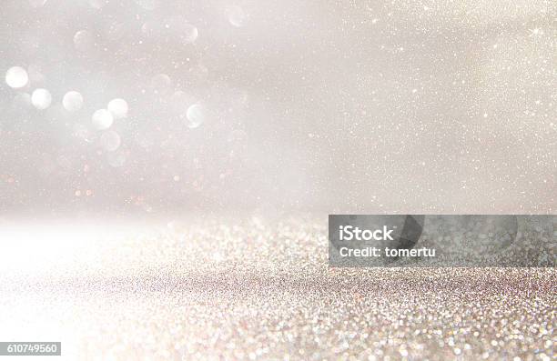 Glitter Vintage Lights Background Defocused Stock Photo - Download Image Now - Abstract, Backgrounds, Bling Bling