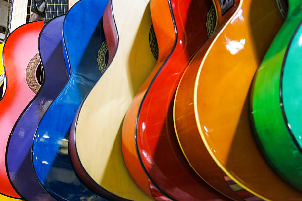 istock colorful guitars on the Istanbul Grand Bazaar. 610752070