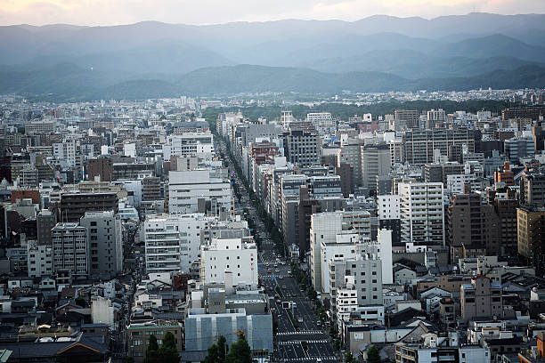 istock Kyoto, Japan cityscape on sunrise 610755076