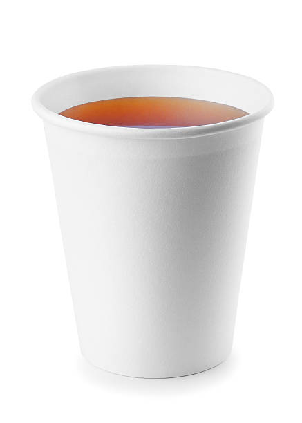 istock Take-out teacup with black tea isolated on a white 610756000
