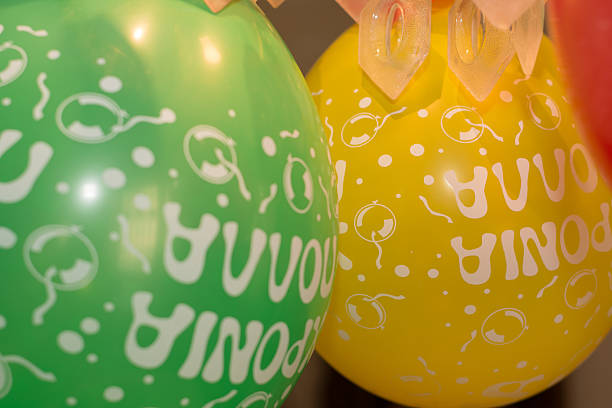 istock Green and yellow baloons 610756148