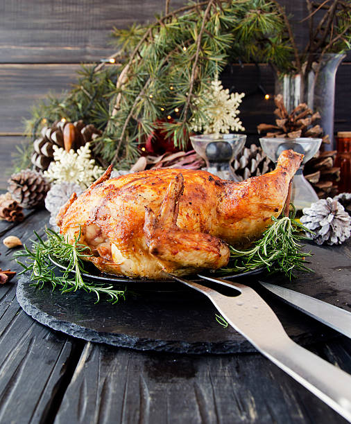istock Baked chicken for Christmas or New Year 610758666