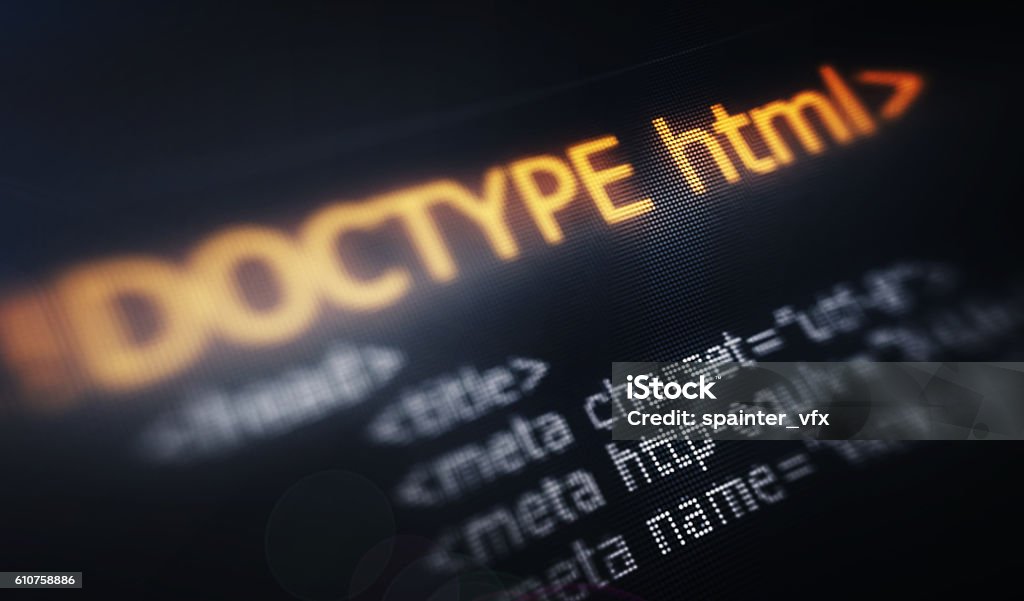 Html Programs Code For Background Image Code Html Web Programming Background Stock Photo - Download Image Now ...