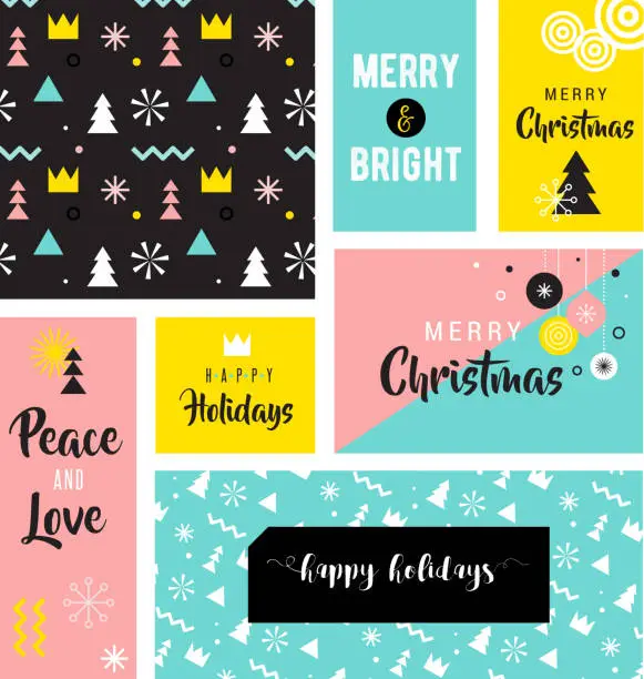 Vector illustration of Christmas Sale backgrounds, mobile theme. Modern design for poster, card