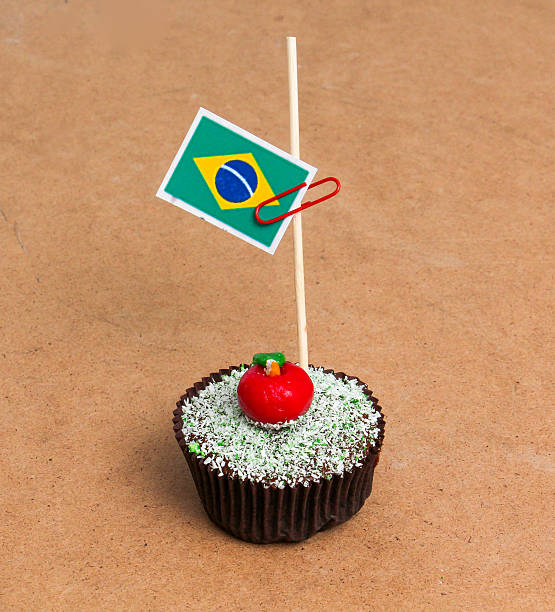 istock Flag of brazil Apple , Cupcake 610761644