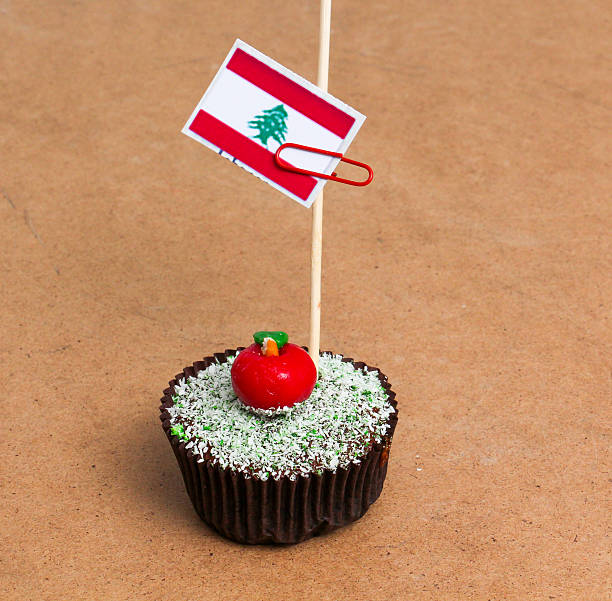 istock cupcake with flag of lebanon 610761656