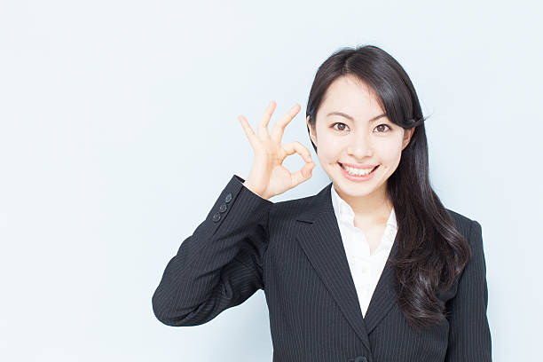 istock Japanese business woman making gestures 610763764
