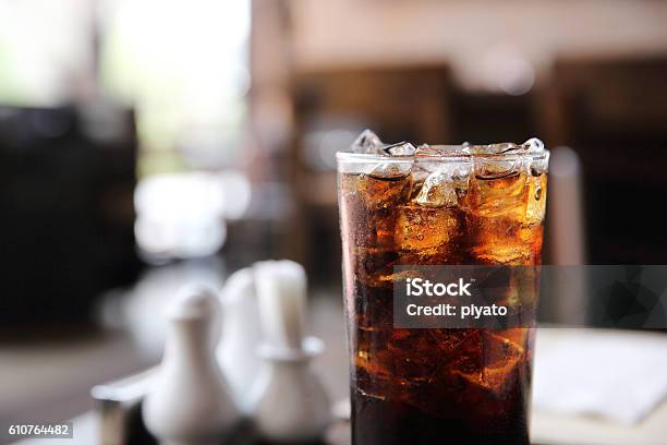 Cola Drinking On Wood Background Stock Photo - Download Image Now - Soda, Cola, Healthy Eating