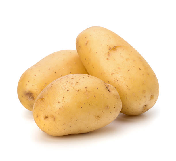 New potato New potato isolated on white background close up raw potato photos stock pictures, royalty-free photos & images