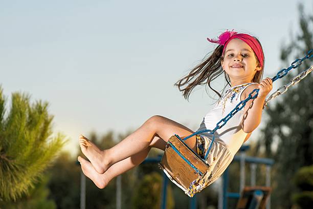 istock Little Girl Swinging 610767238
