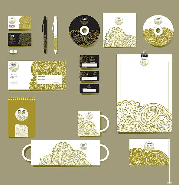 Vector illustration of corporate identity with a pattern