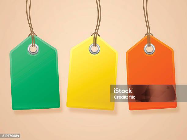 Hanging Tags Stock Illustration - Download Image Now - Grommet, Vector, Banner - Sign