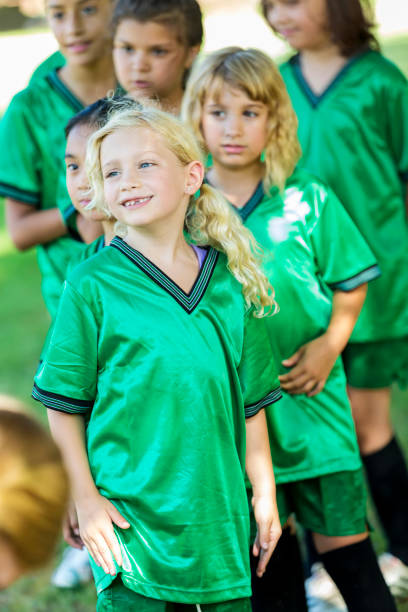 istock Confident youth soccer team after their game 610771268