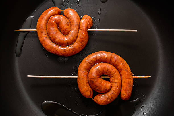 istock Pork Sausages in a pan 610772254