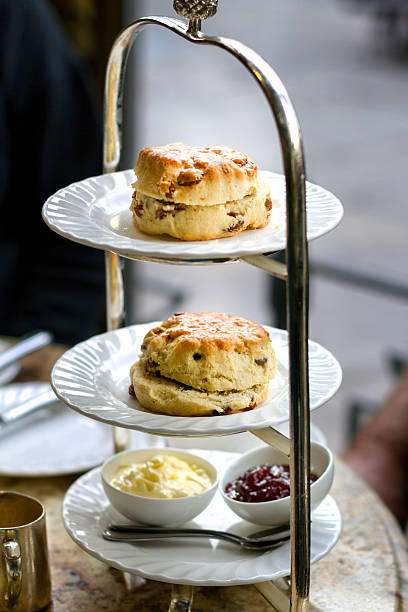 istock Scones, Clotted Cream and Jam for High Tea 610775482