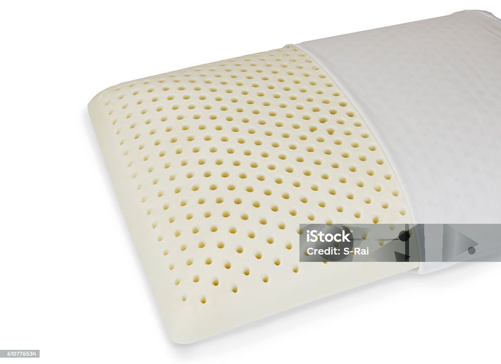 New Latex Pillow Natural Latex Pillow with pincore ventilation Pillow Stock Photo