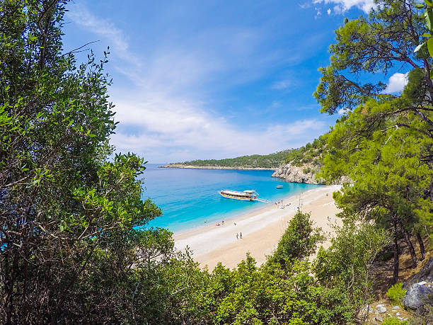 istock Paradise beach from Oludeniz.- (action camera) 610780364