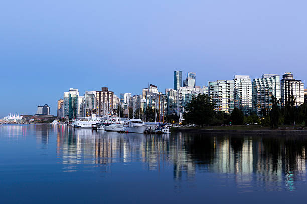 istock Vancouver City Skyline Cityscape Dusk Twilight 610782226