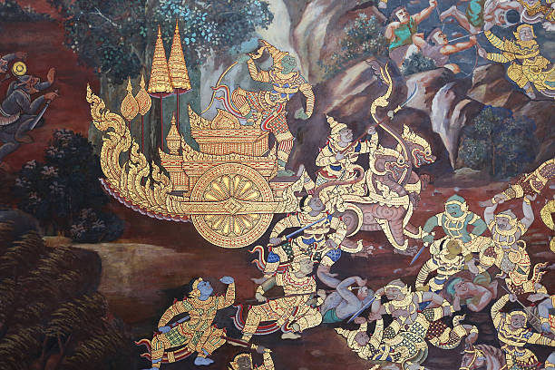 istock Traditional Thai painting art 610783276