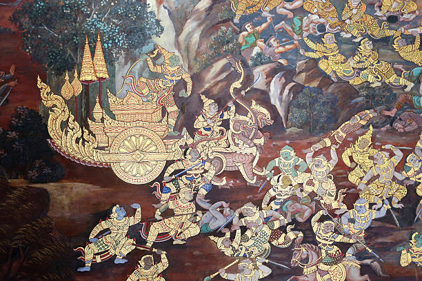 istock Traditional Thai painting art 610783326