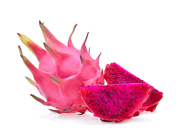 Dragon fruits isolated on white Dragon fruits isolated on white pitaya photos stock pictures, royalty-free photos & images