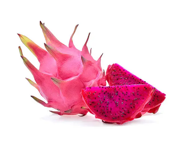 Dragon fruits isolated on white