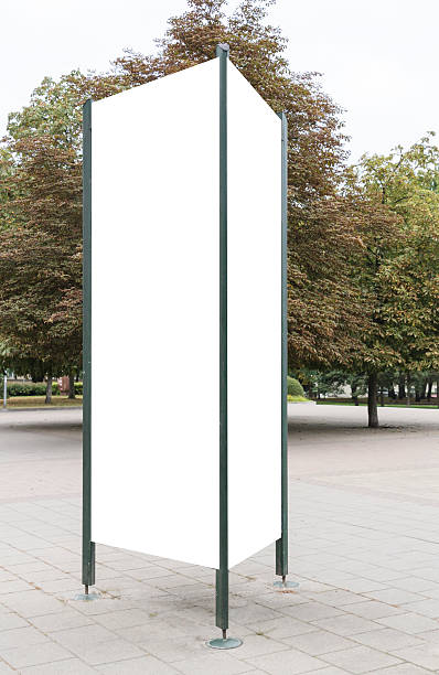 istock Mock up. Blank billboard outdoors, outdoor advertising, public information board 610790066