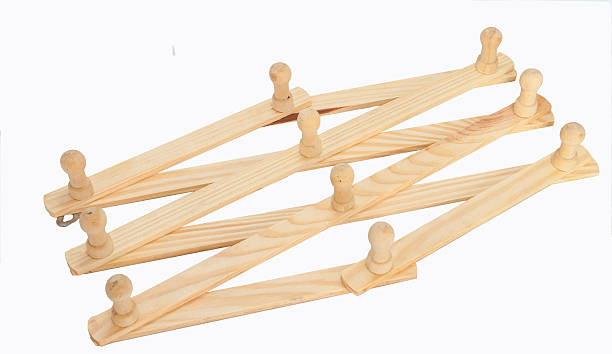 istock Device for Clothes made of wood. 610838716