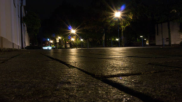 istock Wet Street at Night 610839460