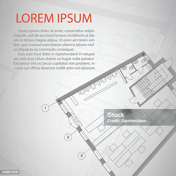 Tecture Plan Detailed Architectural Plan Eps 10 Stock Illustration - Download Image ...