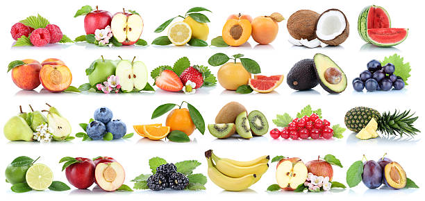 istock Fruits fruit collection orange apple apples banana pear grapes lemon 610843218