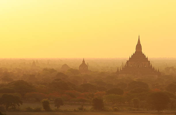 istock Ancient Temples at sunrise in Bagan, Myanmar 610845960