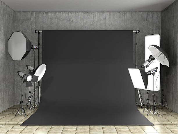 istock Installation of lighting in the photo studio. 610848024