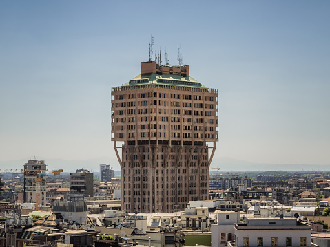 Torre Velasca in Milan in Italy