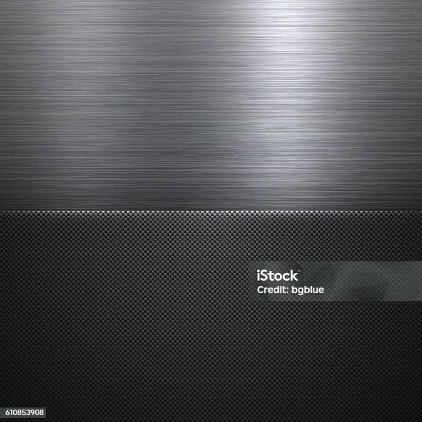 Abstract Metal Background Carbon Fiber Texture Stock Illustration - Download Image Now - Carbon Fibre, Backgrounds, Metal