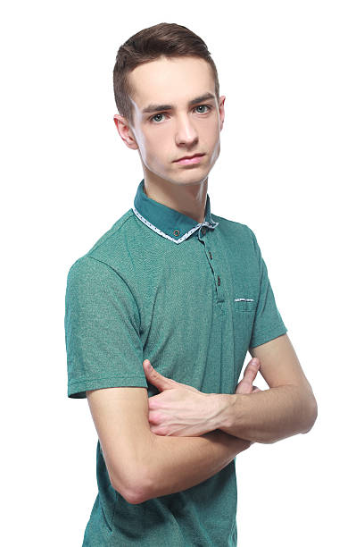 skinny young man stock photo