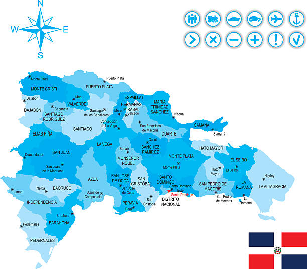 Dominican Republic http://dikobraz.org/map_2.jpg dominican republic map stock illustrations