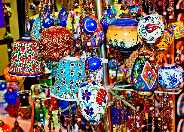 istock Turkish souvenirs on Grand bazaar Istanbul 610855384