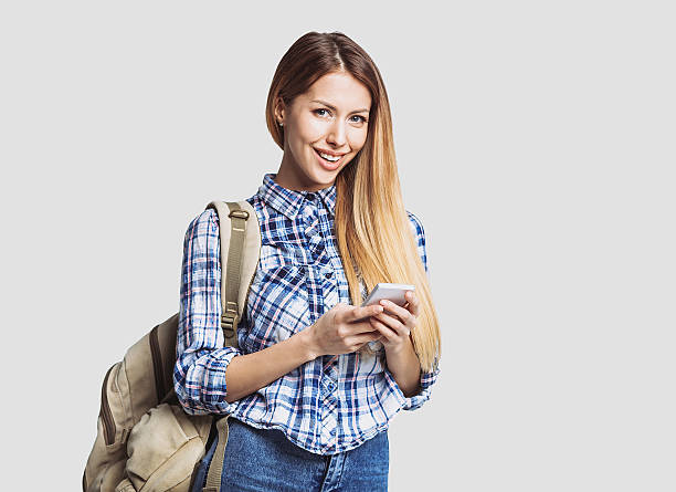 istock Happy young student girl portrait 610856648