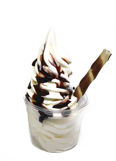 istock soft serve ice cream in a cup with topping 610859954