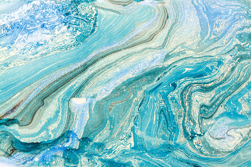 Creative background with abstract oil painted waves handmade surface.